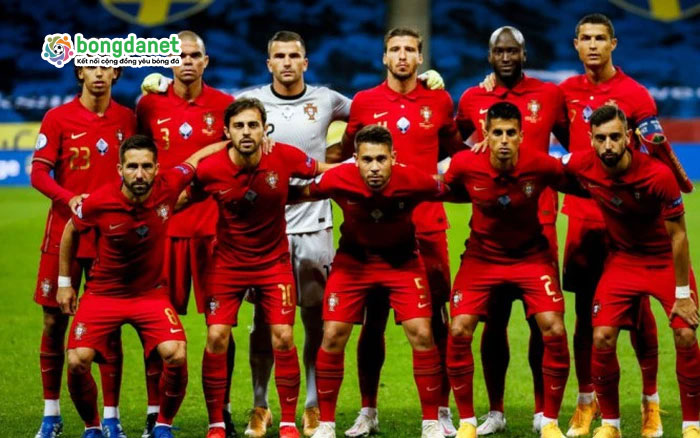 Hình ảnh đội tuyển bóng đá quốc gia Bồ Đào Nha trên sân cỏ