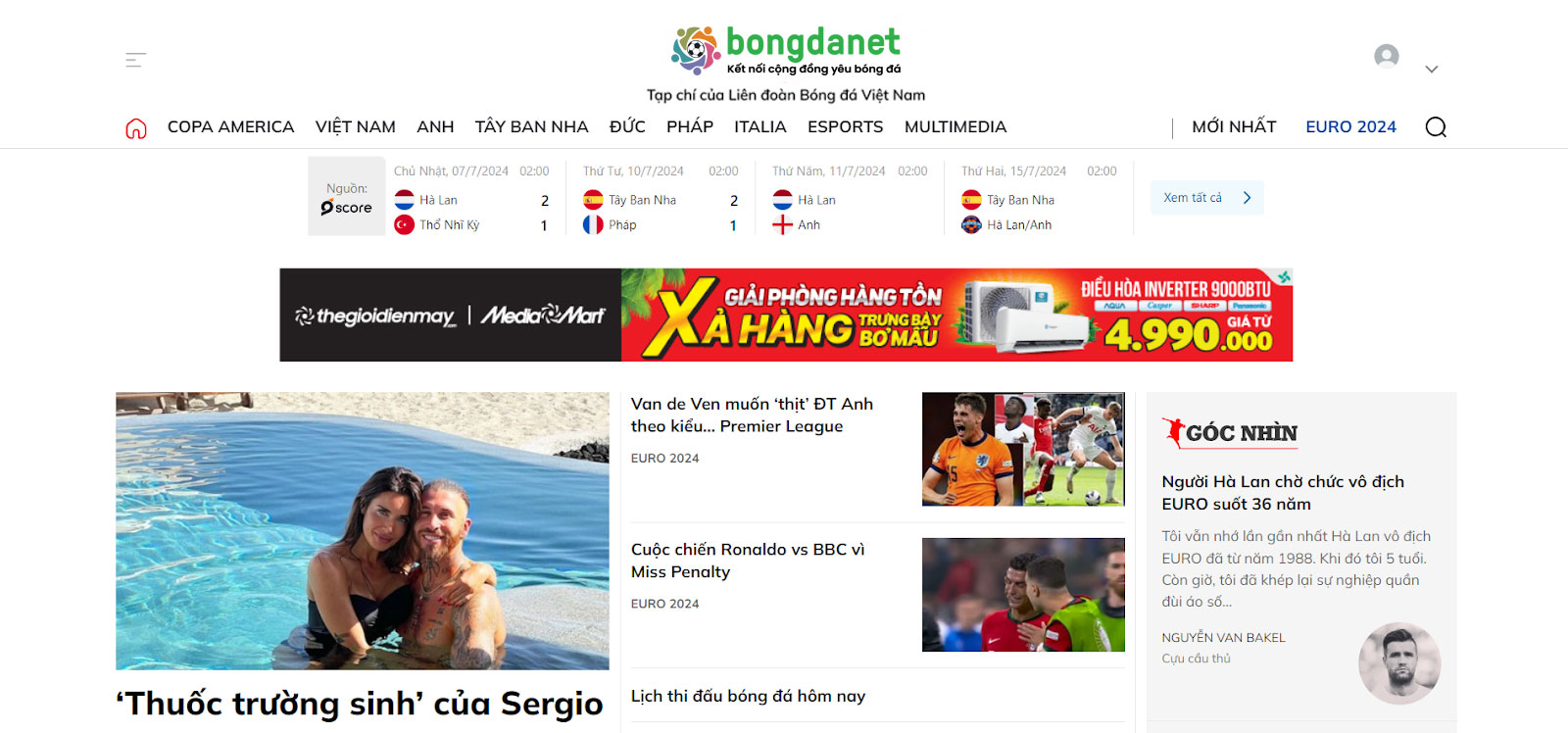 Trang web Bongdaplus